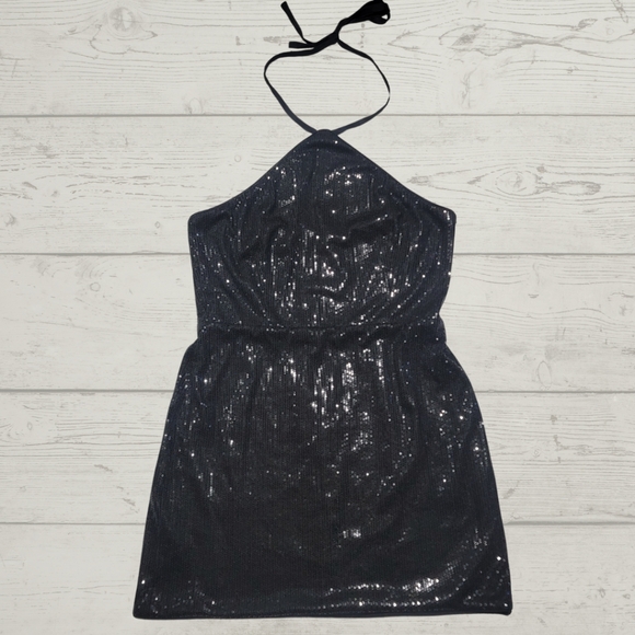 Reformation Sydney Black Sequin Dress - Picture 2 of 11